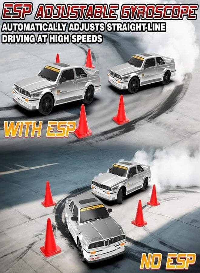 Ramokdu 1:16 Scale RC Drift Car 4WD 2.4GHz Remote Control Cars with Gyro 50km/H High Speed Drifting Car with LED Lights, Drift Tires ESP Full Proportion RC Race Cars Toy for Adults Boys Girls Kids - Image 3